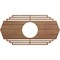 Ekena Millwork Chrysler Wood Fretwork Pierced Ceiling Medallion, Walnut, 30"W x 15"H x 7 7/8"ID x 1/4"T CMWP30X15X0250CSWA - alternate 1